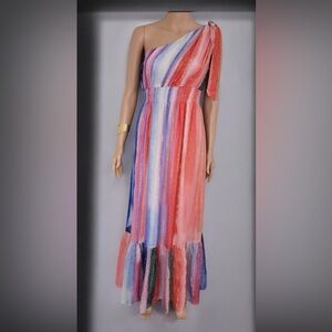 Just Bellina NWT large One Shoulder Multicolor Dress